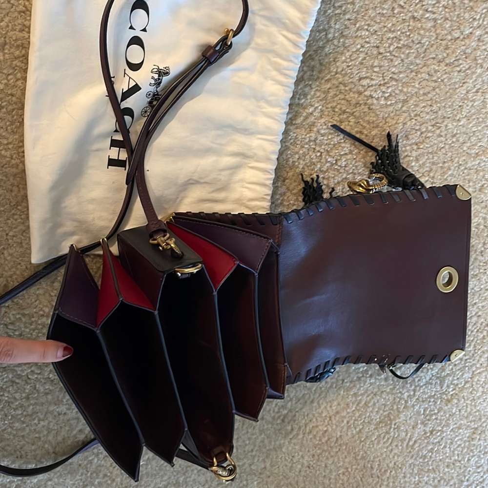 Coach shoulder leather bag